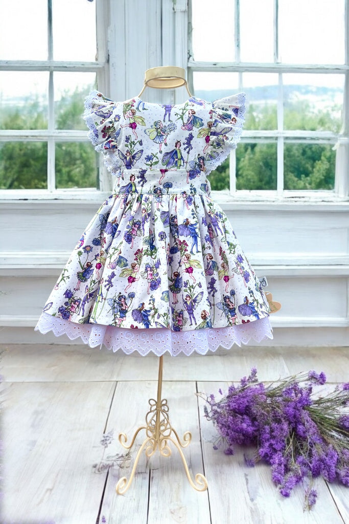 Charlotte Emma Dress | Petite Fairies in Periwinkle from the Flower Fairies Collection | Sz 2