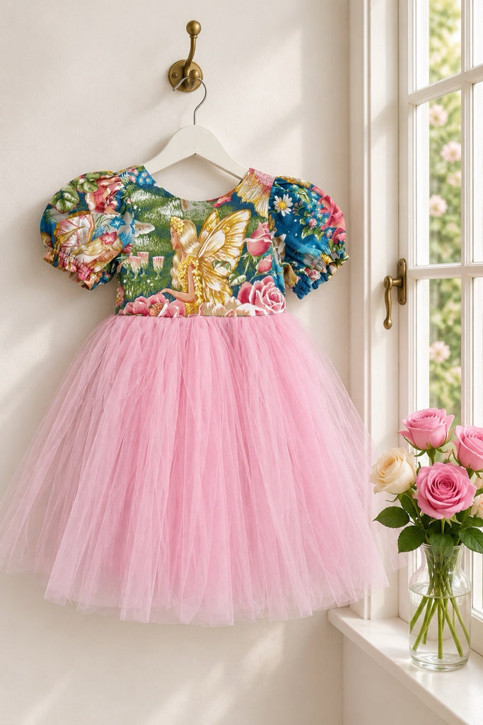 Princess Tulle Dress ‘Enchanted Garden’ By Shirley Barber for Marcus Brothers Textiles (USA) Early 2000’s Limited Release Now OOP & Extremely Rare OOAK ~ Sz 5