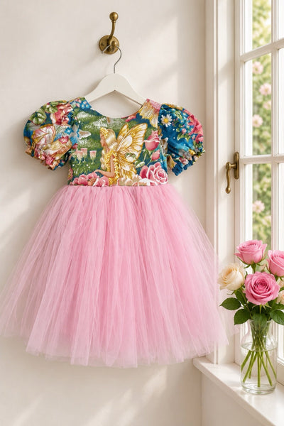 Princess Tulle Dress ‘Enchanted Garden’ By Shirley Barber for Marcus Brothers Textiles (USA) Early 2000’s Limited Release Now OOP & Extremely Rare OOAK ~ Sz 5