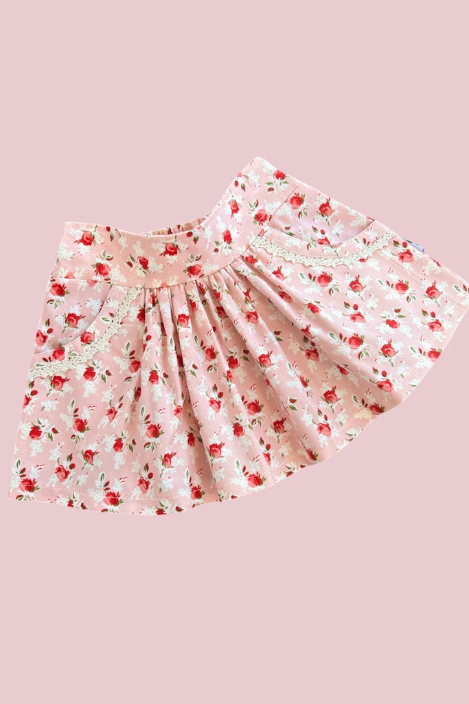 Pocket Skirt | Rose Reflection in Pink ~ Sz 0