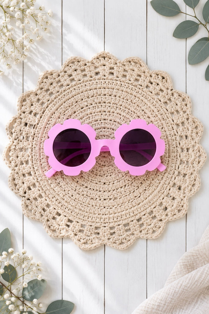For Vanessa Jensen | Kids Flower Sunnies ~ Pink  UV 400 Protection  Anti-Reflective  To fit children 5 to 12 yrs