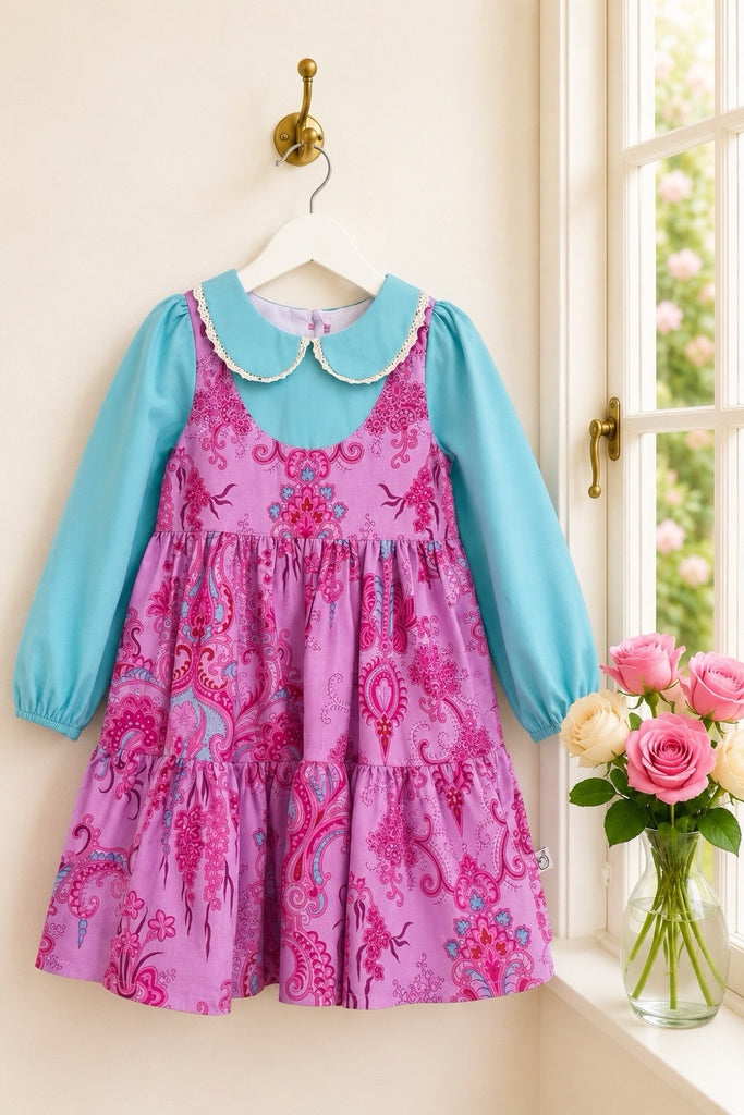 Bayview Dress
‘Joann’ in Pink
From the Crazy Love Collection by Jennifer Paganelli
OOP, Collector’s Fabric
OOAK ~ Sz 4