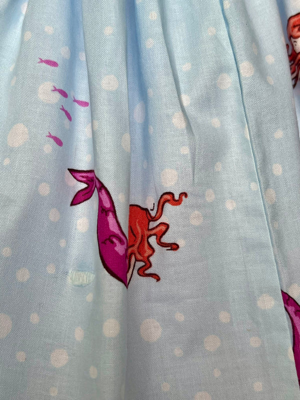 Charlotte Emma Dress
Mermaid Play 
From the Out to Sea Collection by Sarah Jane for Michael Miller 
OOP, Rare, Expensive ~ Sz 4