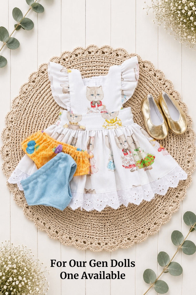 For Kate | Dolly Kitty Dress & 2 Pairs of Undies + Free Shoes For Our Gen Dolls