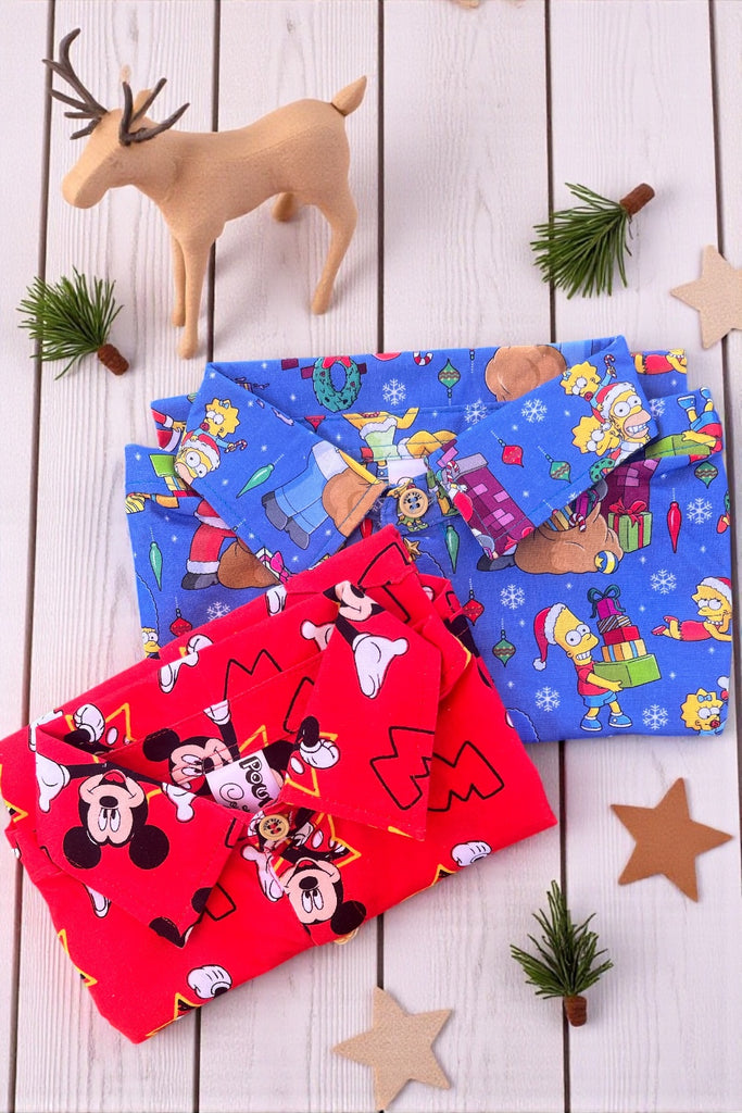 For Bianca | Custom Order ~ 2 x Festive Button Shirts