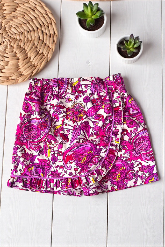 Ruffled Skort 
‘Flowerchild Fusion ’
By Deadly Nightshade Designs