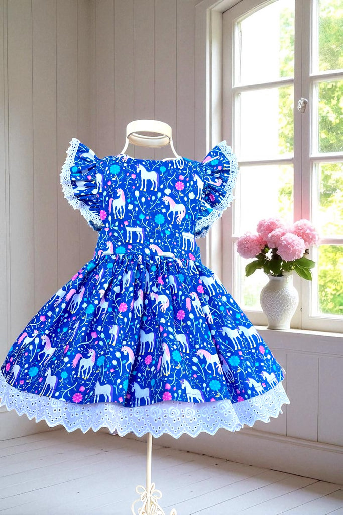 Charlotte Emma Dress
‘Unicorn Meadow’ | Sz 1 to 10 yrs