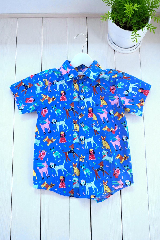 Button Shirt | ‘Cow Dogs’ | Sz 6 & 8 Only