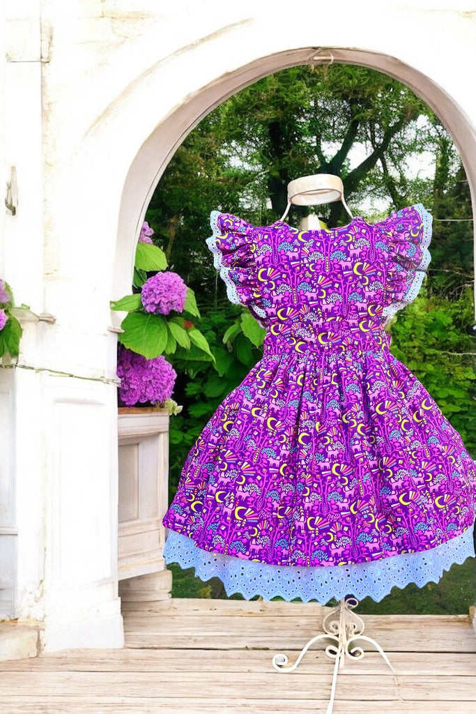Charlotte Emma Dress | ‘Midnight Moonlight’ | From the Sunrise Sunset Collection | By Jessica Swift | For Art Gallery Fabric | Sz 4