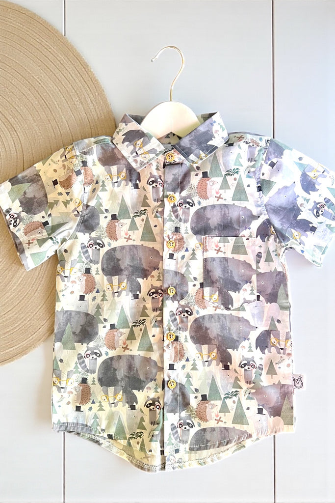 For Vanessa ~ Sz 5 | Button Shirt ‘Scandi Forest Tales’