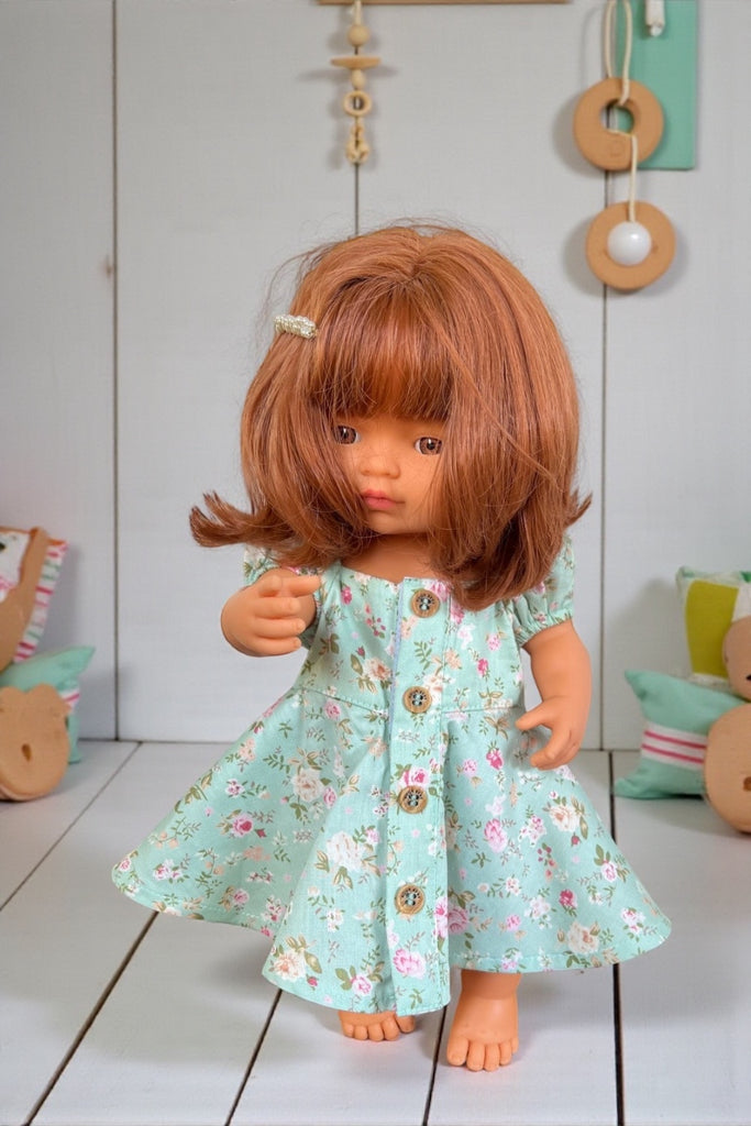 Miniland Marigold Doll Dress - Nicki in Mint