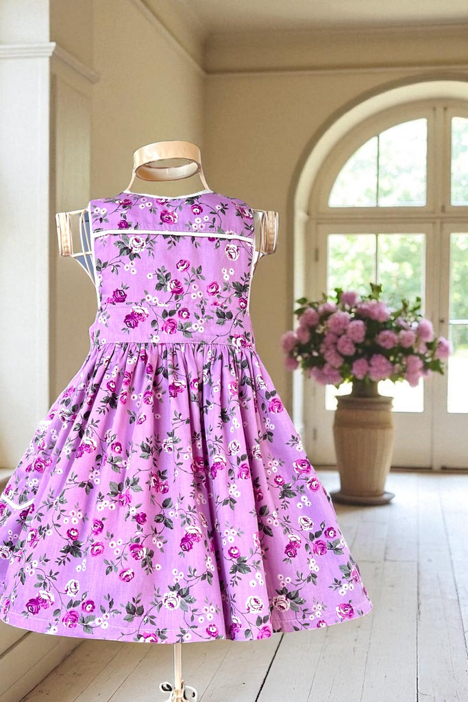 For Chloe Clavell ~ Sz 7 | Pocket Pinafore Dress | Anna in Pink Lavender