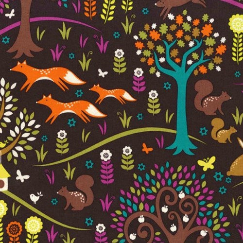 Monaco Dress
‘Fox Trot’ in Rich Chocolate | 
From the Norwegian Wood Collection by Michael Miller | 
OOP & Very Hard To Find Fabric From The Early 2010’s | Sz 3 to 12