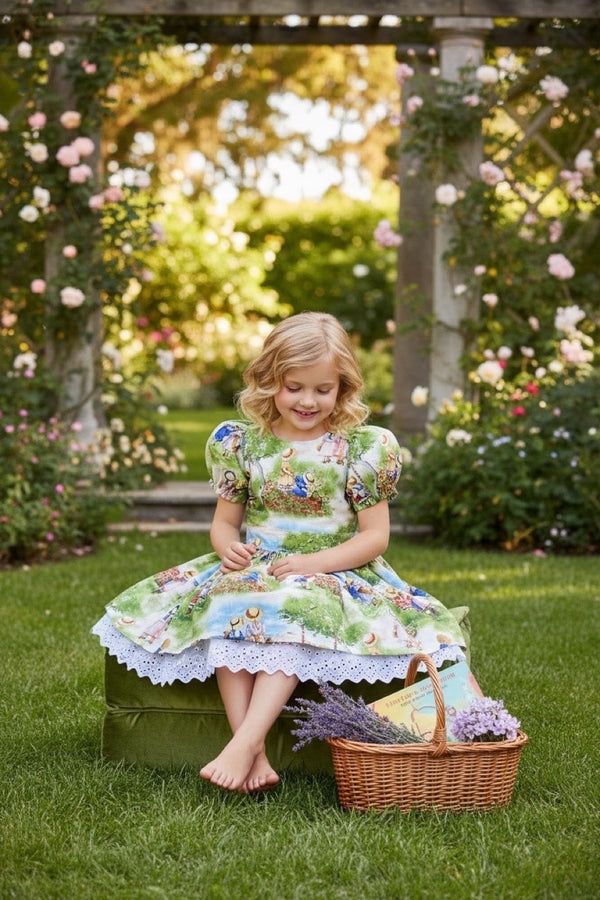 Puff Sleeve Anglaise Dress | ‘Vintage Children’ | By Faye Whitaker For Elizabeth Studio | OOP, Very Rare & Expensive | Sz 4,5,6