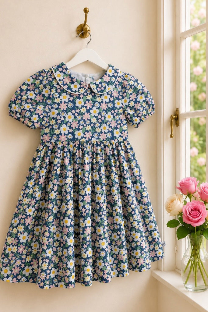 Sunday Dress | ‘ DaisyBlue Garden’ ~ Sz 8