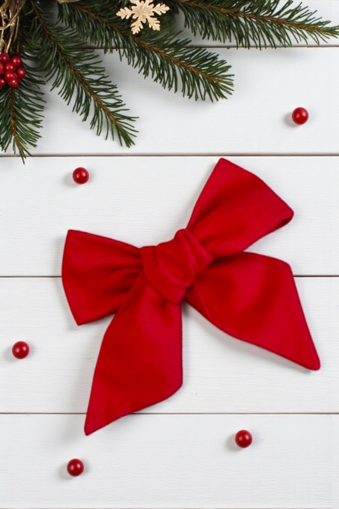 For Muireann | 2x Bow Clip | Festive Red