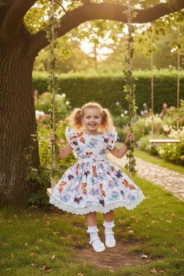 Charlotte Emma Dress | ‘Kitties’ | By Michael Miller | Sz 4,6,8,10