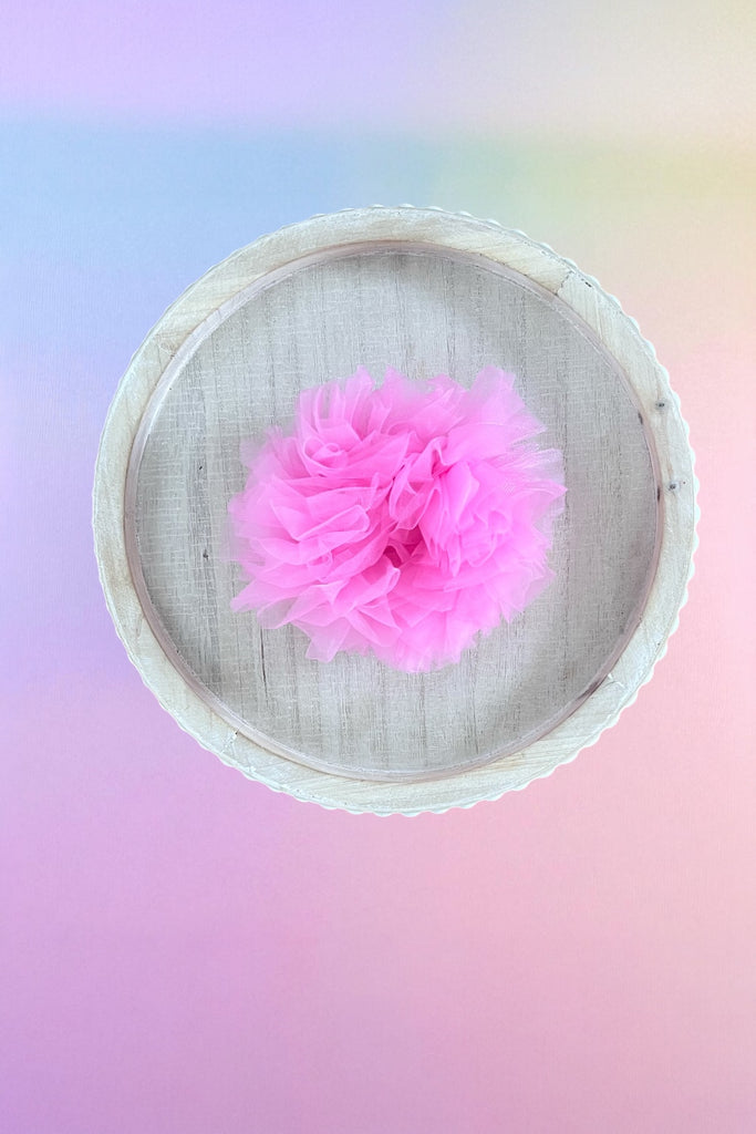 For Bess | Large Tulle Scrunchie ~ Bright Pink
