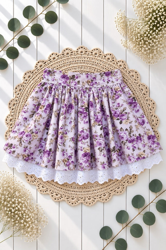 Charlotte Emma Skirt | Elena in Lavender | Sz 3 to 12
