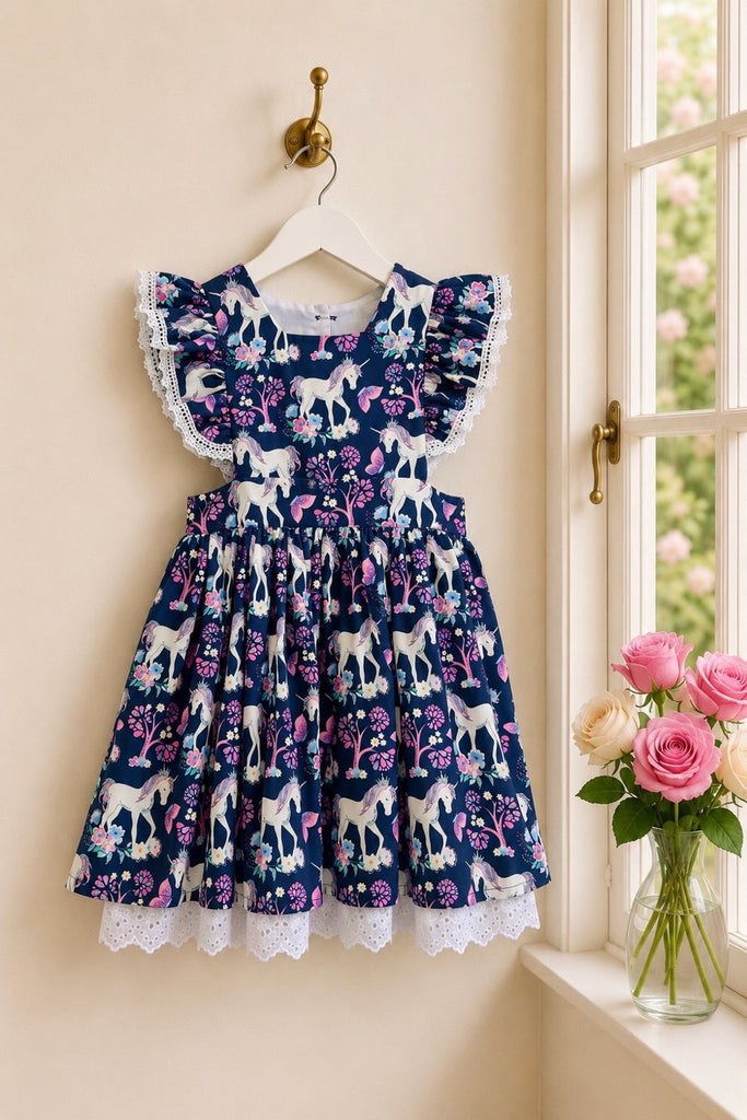 Charlotte Emma Dress 
‘Twilight Unicorns’
OOAK ~ Sz 6
