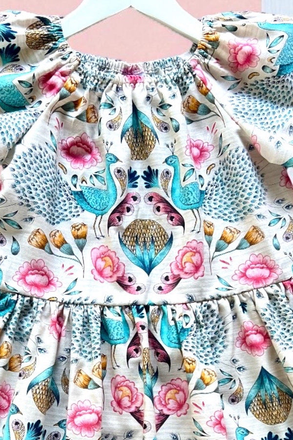 Vintage Seaside Dress
‘Regal Peacocks’
