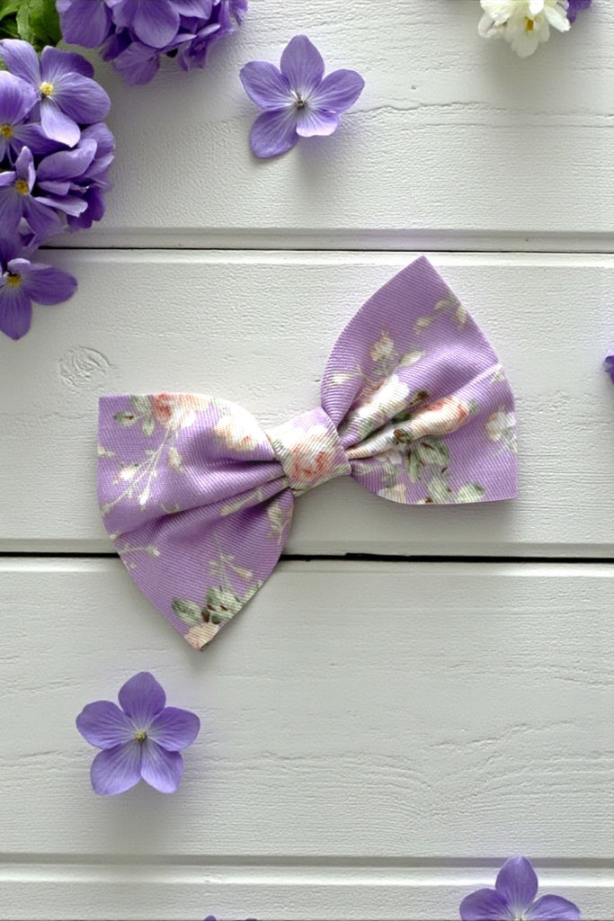Brittany Bow Clip  - Lavender