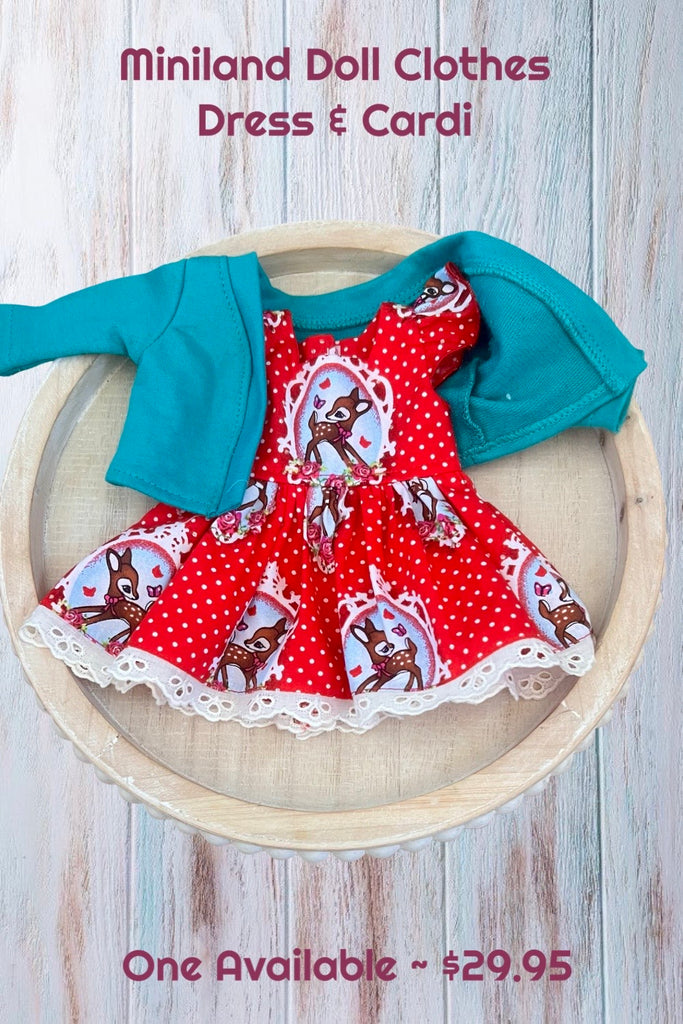 For Jen ~ Miniland Doll Clothing Set ~ Dress & Cardi