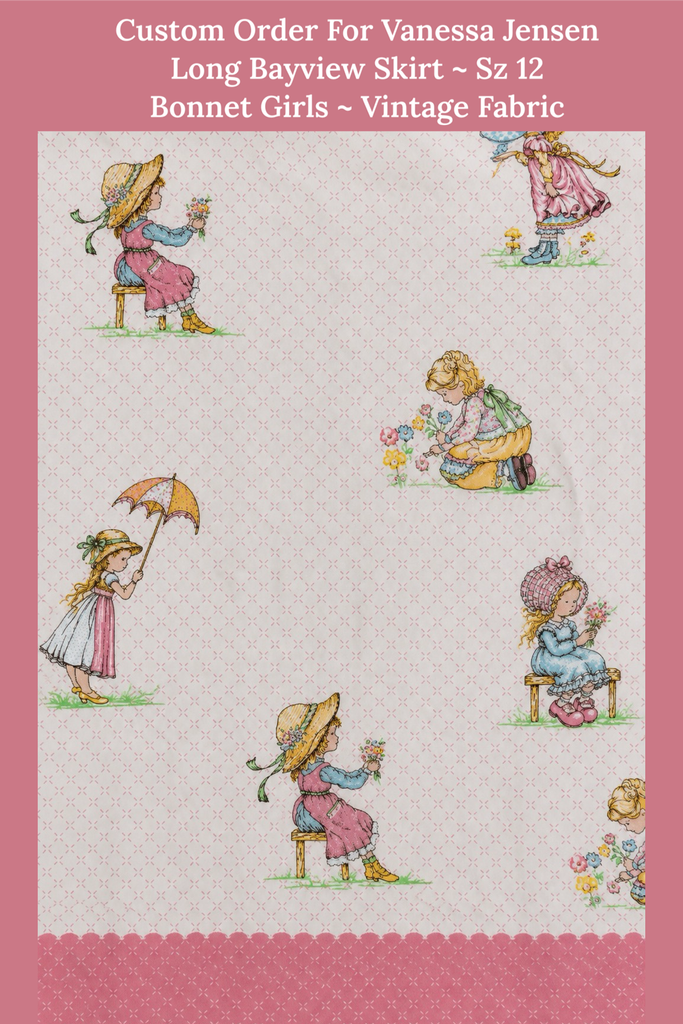 Custom Order For Vanessa Jensen  | Long Bayview Skirt ~ Sz 12 | Bonnet Girls