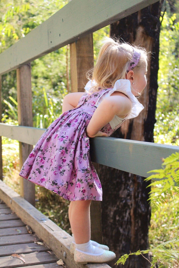 Pocket Pinafore Dress | Anna in Pink Lavender
