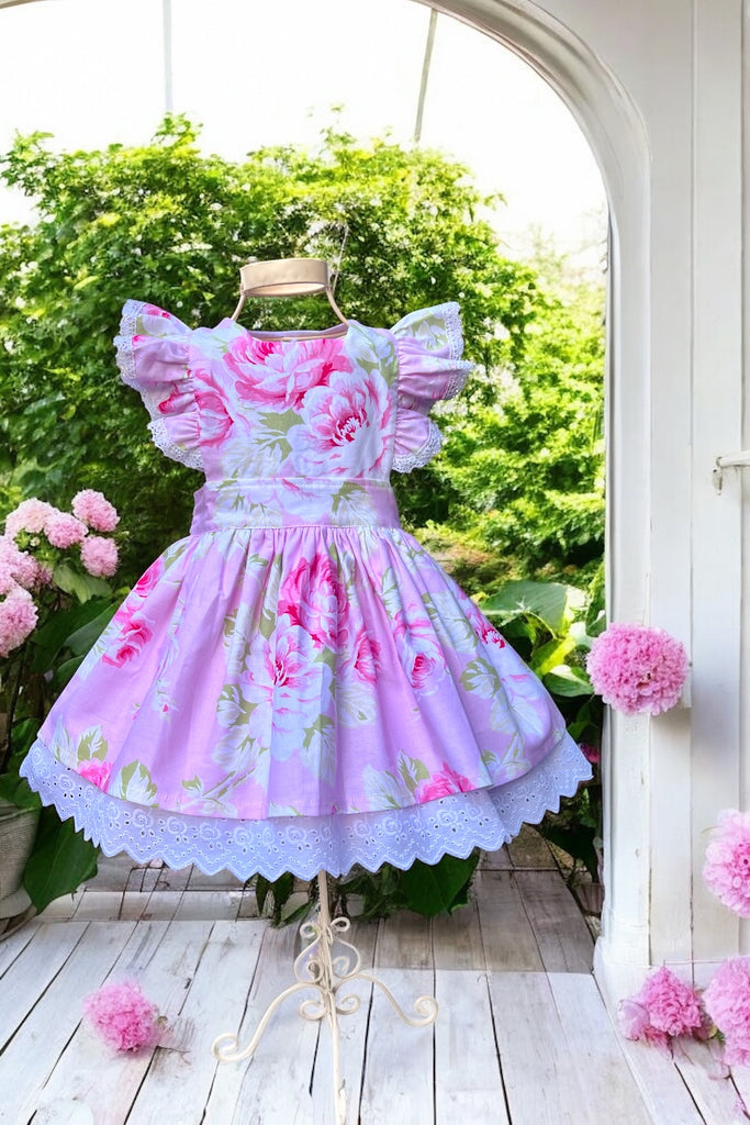 Charlotte Emma Dress
Sunshine Roses in Pink
by Tanya Whelan
OOP & Rare. 
OOAK ~ Sz 3