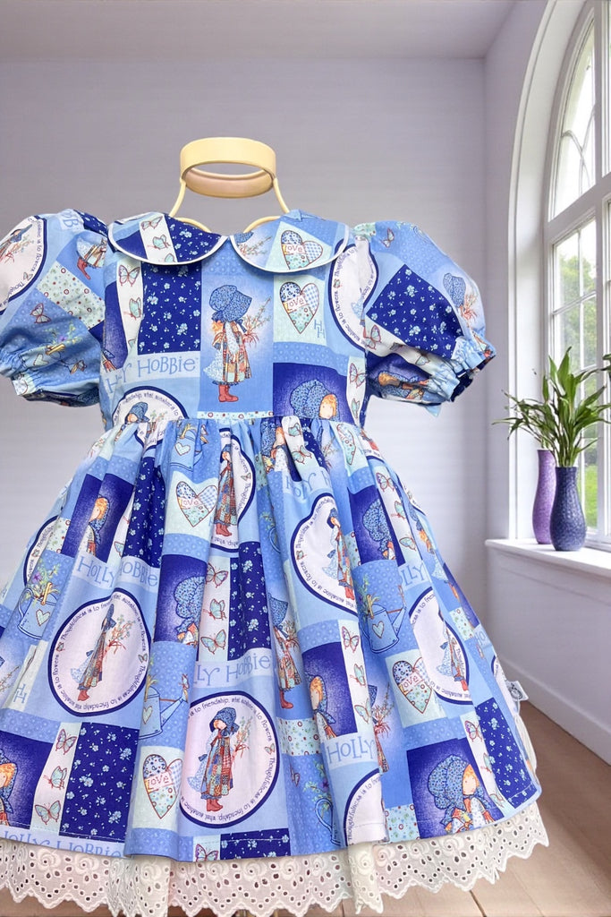 For Bess ~ Rose Bay Anglaise Dress | ‘Thoughtfulness is to friendship what sunshine is to flowers’ |Holly Hobbie TM 2014 | 
Collectible • Rare Fabric
OOAK ~ Sz 5