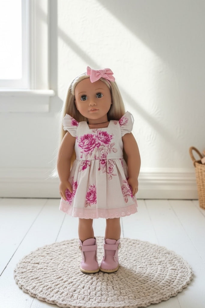 For Belle | Dolly Tanya Whelan Dress + Free Boots & Hair Clip | For Our Generation Dolls