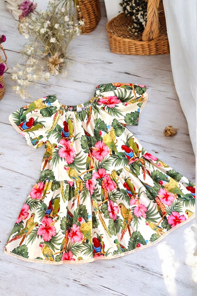 Vintage Seaside Dress ~ Sz 5 |  ‘Caribbean Dream’ - OOAK