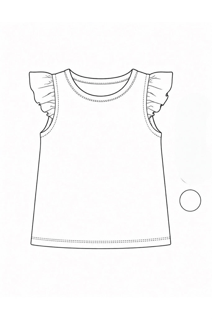 Custom Order For Dee Atkins | Flutter Tee ~ White ~ Sz 4