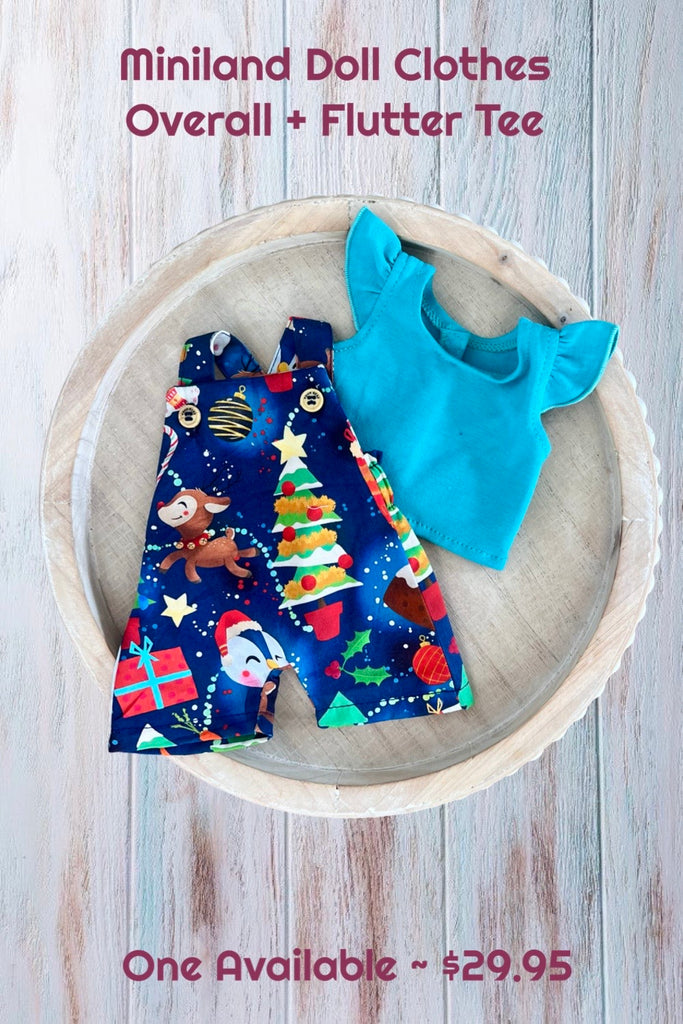 For Bess | Miniland Doll Clothes ~ Overall & Tee Set