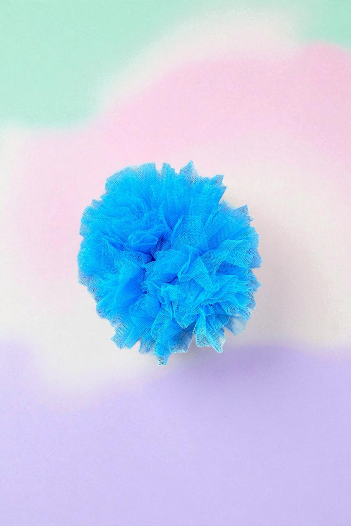For Bess | Large Tulle Scrunchie ~ Ice Blue