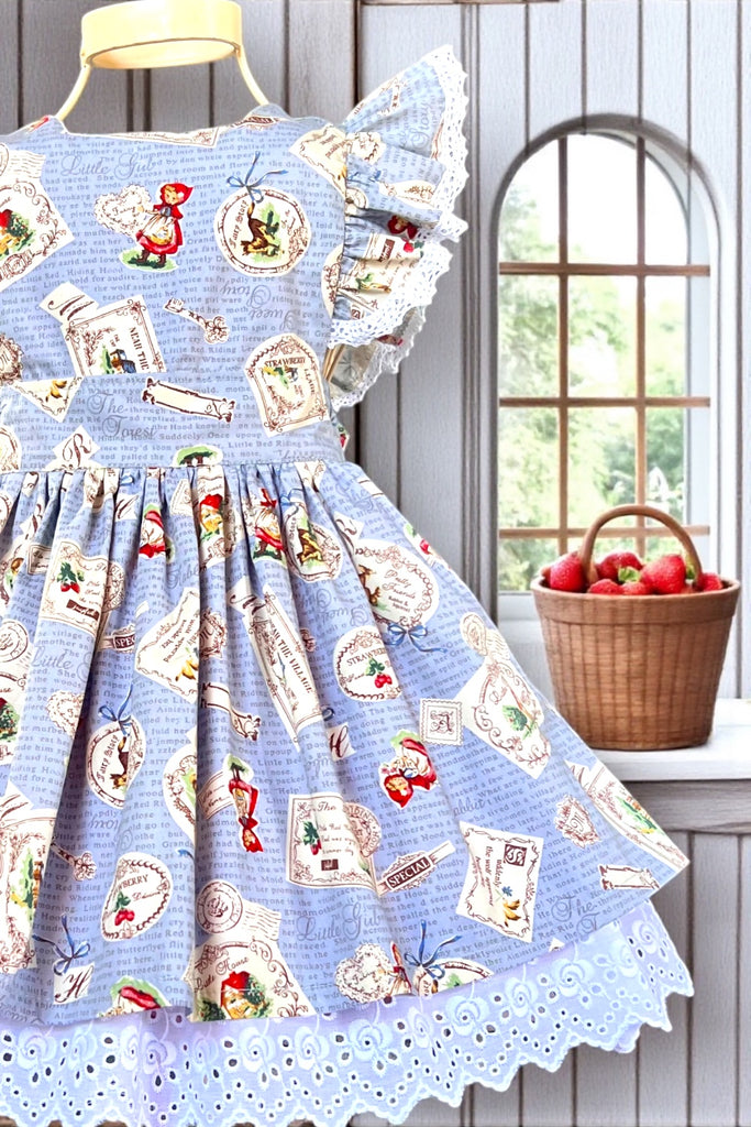 For Bess ~ Sz 3 | Charlotte Emma Dress ‘Little Red Riding Hood’ Very Hard To Find Fabric