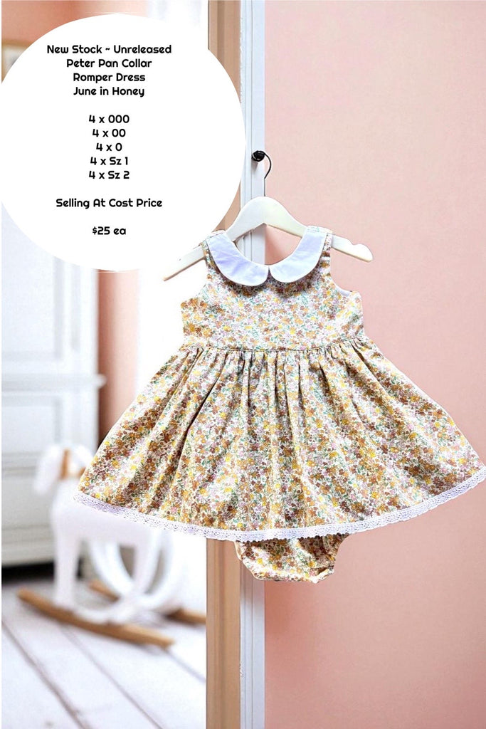 For Cassandra ~ Sz 00 | Romper Dress ~ June in Honey