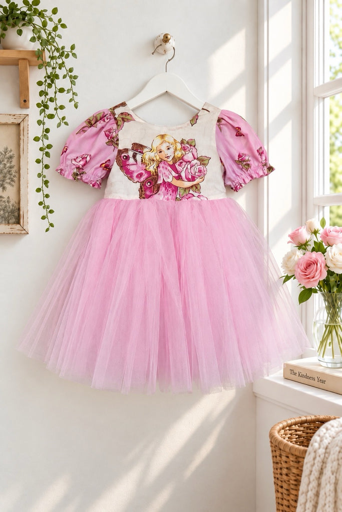 Princess Tulle Dress 
Rare Shirley Barber ‘Fairy Rosina’ (Upcycled vintage duvet cover) | OOAK ~ Sz 3
