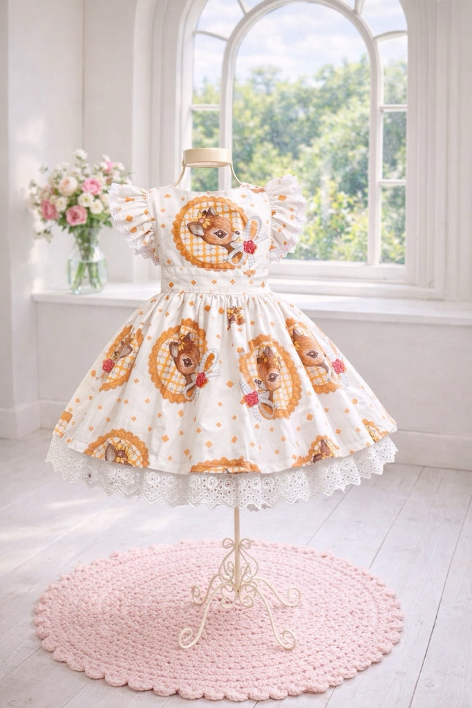 Charlotte Emma Dress
‘Vintage Deer’
OOP ~ Sz 3 & 5 Only