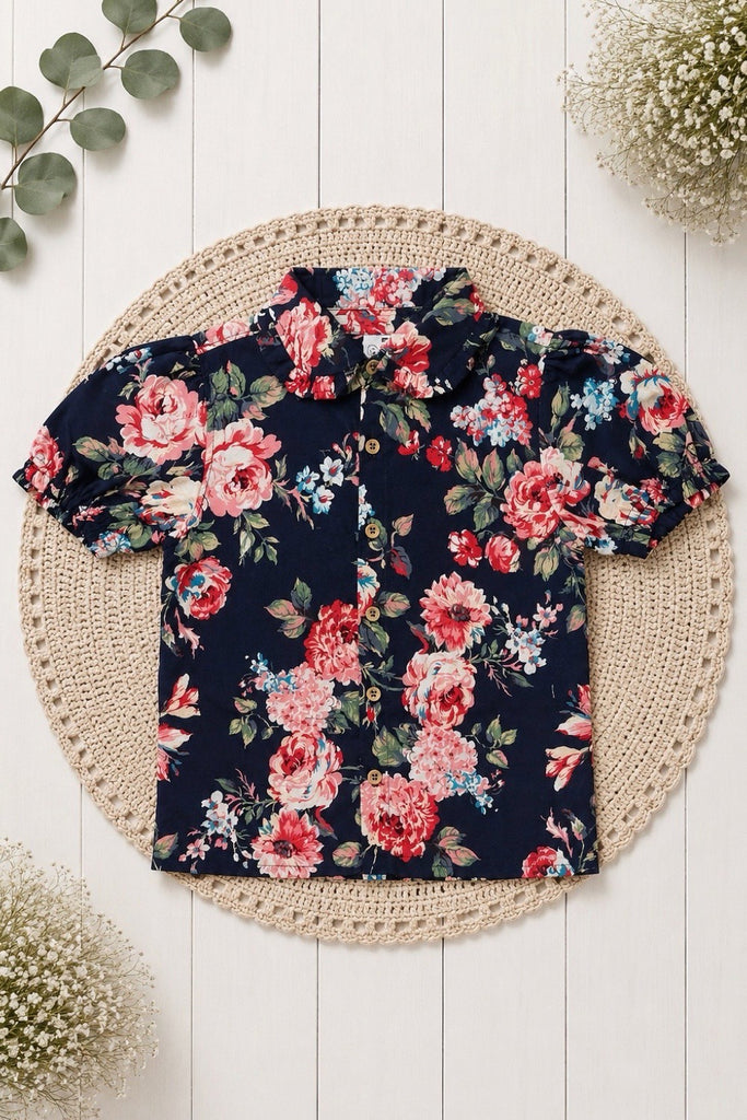 Cambridge Blouse | ‘Dara’ in Navy ~ Sz 5,6