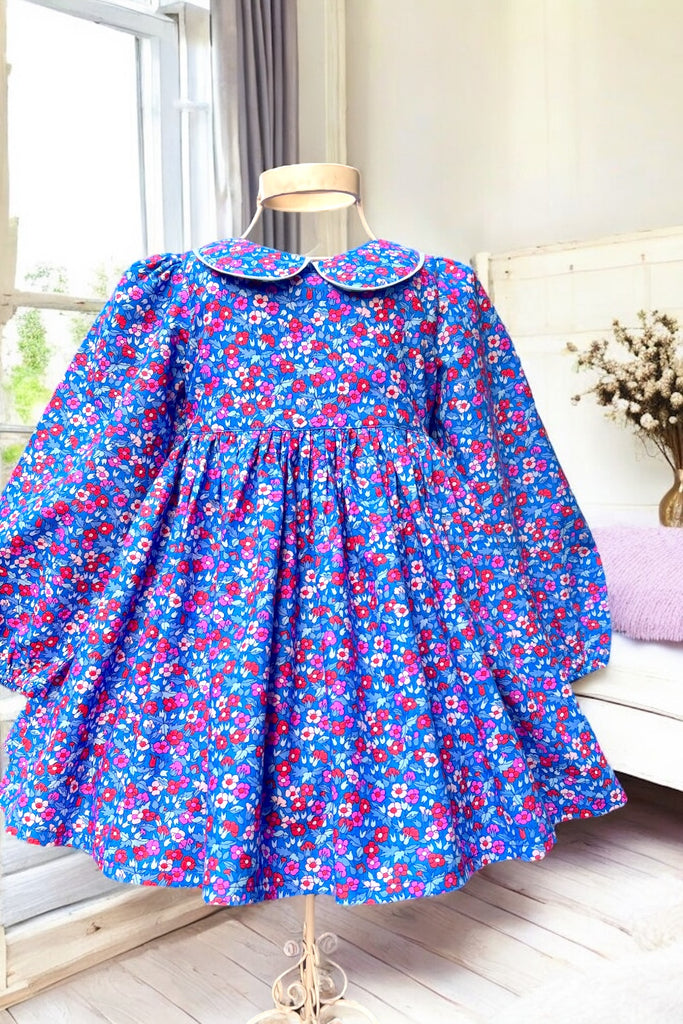 Rose Bay Dress
‘Piccadilly Poppy’
From the Carnaby Collection 
By Liberty of London ~ Sz 3