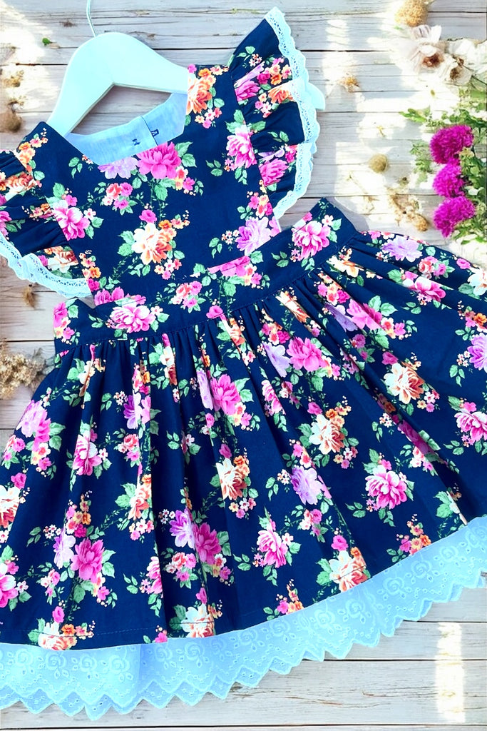 Charlotte Emma Dress ~ Bloom Spell in Navy