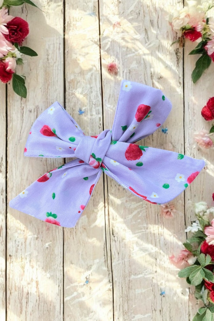 Pinwheel Bow Clip
Strawberry Sprinkles’ in Lavender