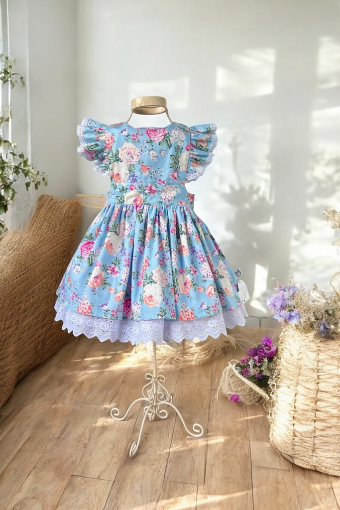 Charlotte Emma Dress | Floral Dreams in Sky Blue