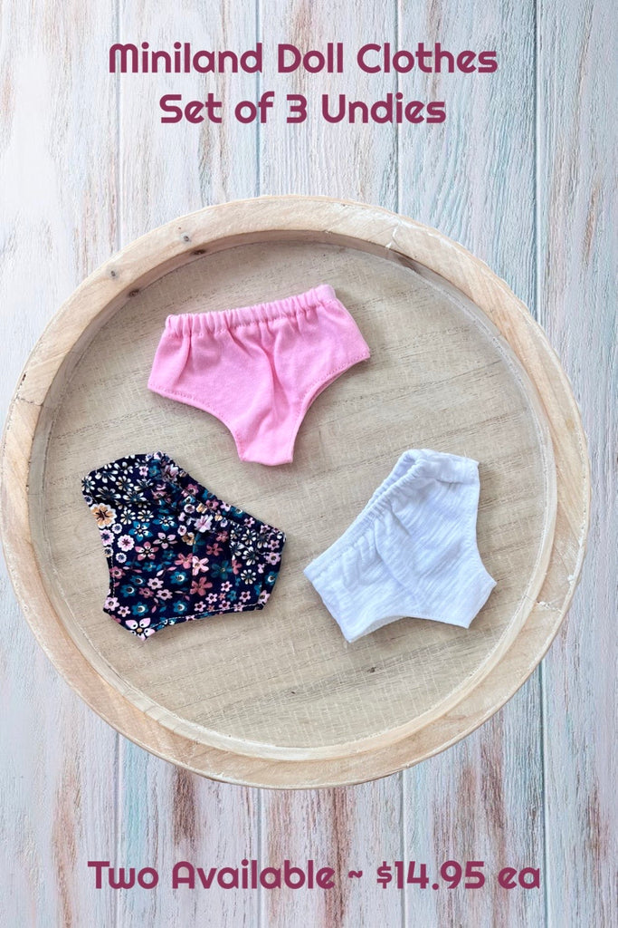 For Leish | 2x Set of 3 Undies for Miniland Dolls