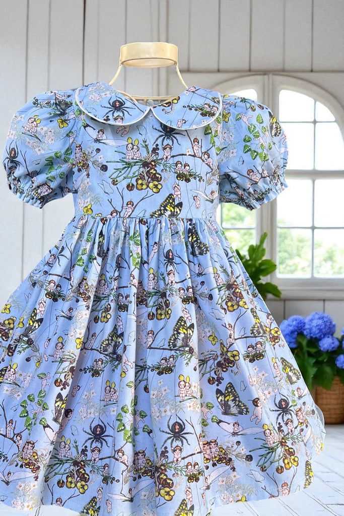 Rose Bay Dress | 
‘Butterfly & Spider’
Gumnut Babies
By May Gibbs
OOAK ~ Sz 5