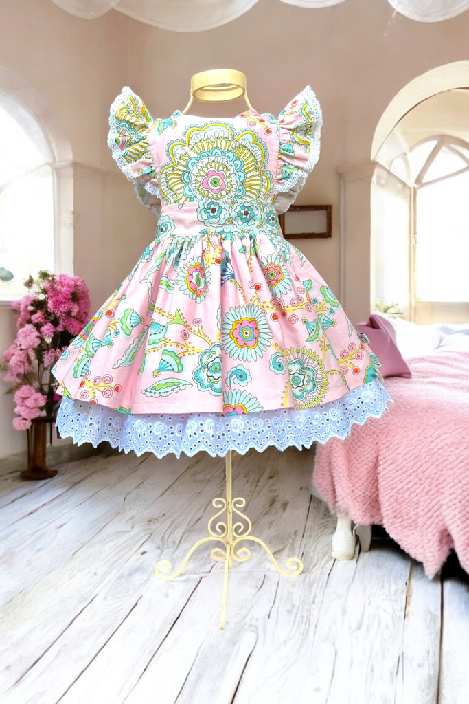 Charlotte Emma Dress | 
‘Jardin’ 
Leanika Collection 
By Dena Designs
Extremely Rare & Hard to Find Fabric
OOP & OOAK 
Sz 3