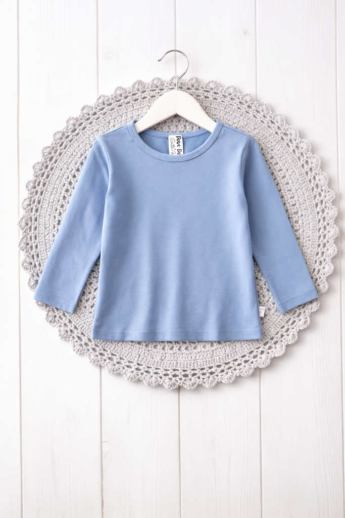 New 2026 Collection |  Long Sleeve Unisex Tee | Dusty Blue