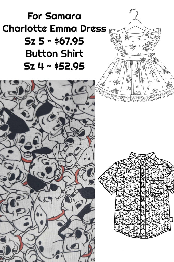 Custom For Samara | Charlotte Emma Dress ~ Sz 5 & Button Shirt ~ Sz 4 | 101 Dalmatians